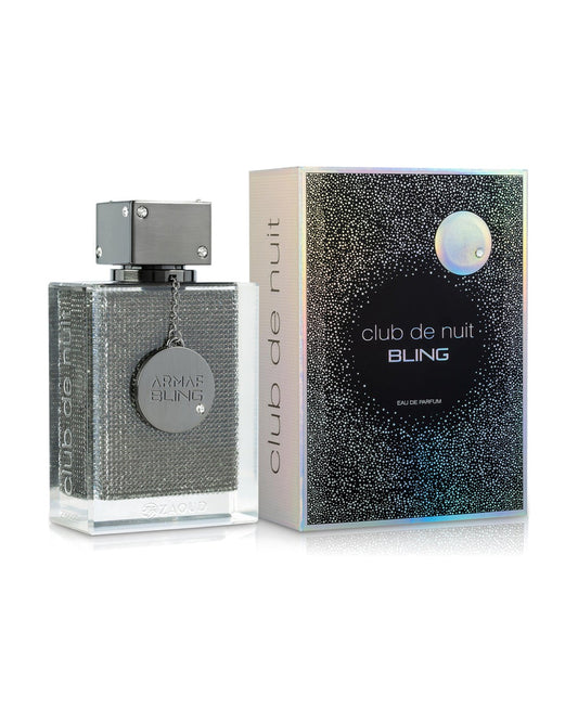 Armaf Club de Nuit Bling Eau de Parfum 75ml unisex con scatola originale su sfondo bianco