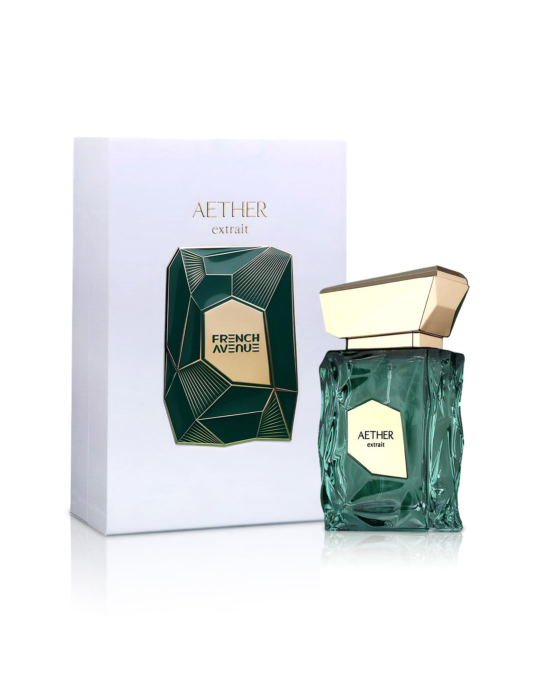 French Avenue Aether Extrait de Parfum 100ml uomo con scatola originale su sfondo bianco