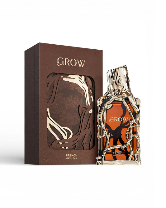 French Avenue Grow Eau de Parfum 100ml unisex con scatola originale su sfondo bianco