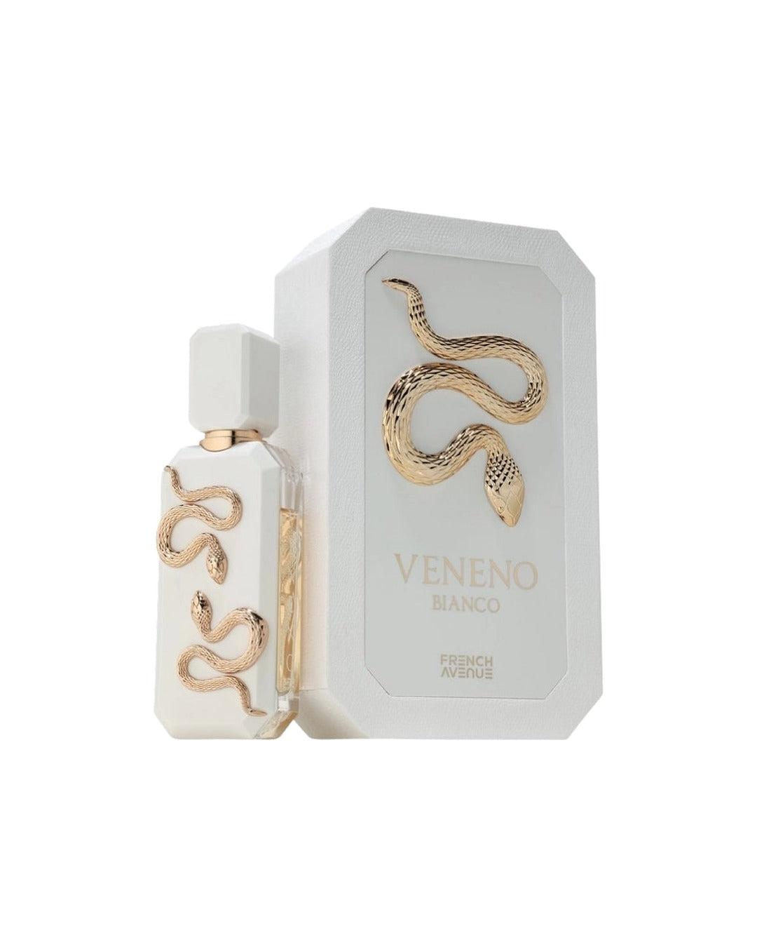 French Avenue Veneno Bianco Eau de Parfum 100ml donna con scatola originale su sfondo bianco