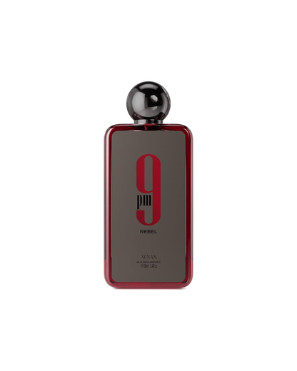 Profumo arabo Afnan 9pm rebel, numero 9 bottiglia di colore rosso