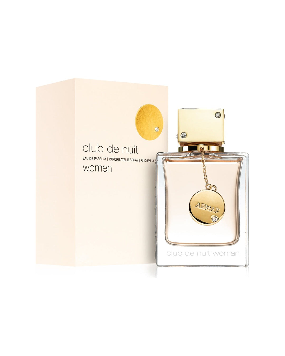 Armaf Club de Nuit Woman Eau de Parfum 105ml donna con scatola originale su sfondo bianco