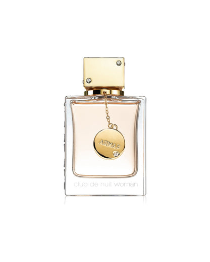 Flacone del profumo Armaf Club de Nuit Woman Eau de Parfum 105ml donna su sfondo bianco