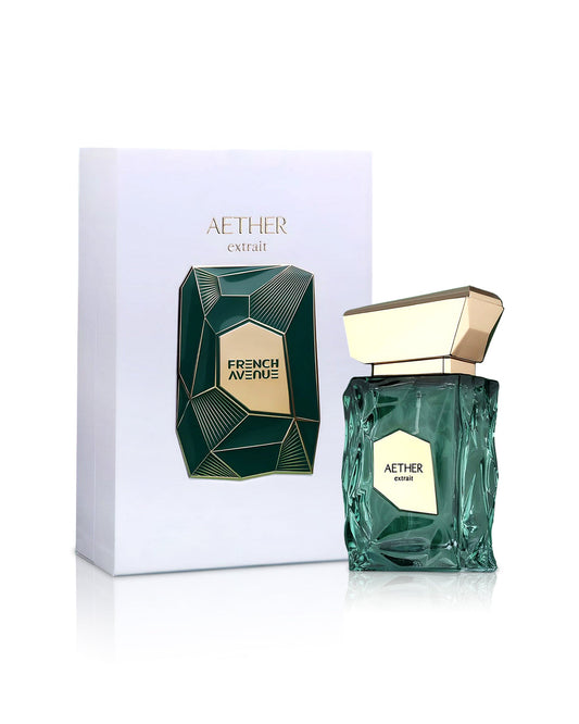 French Avenue Aether Extrait de Parfum 100ml uomo con scatola originale su sfondo bianco