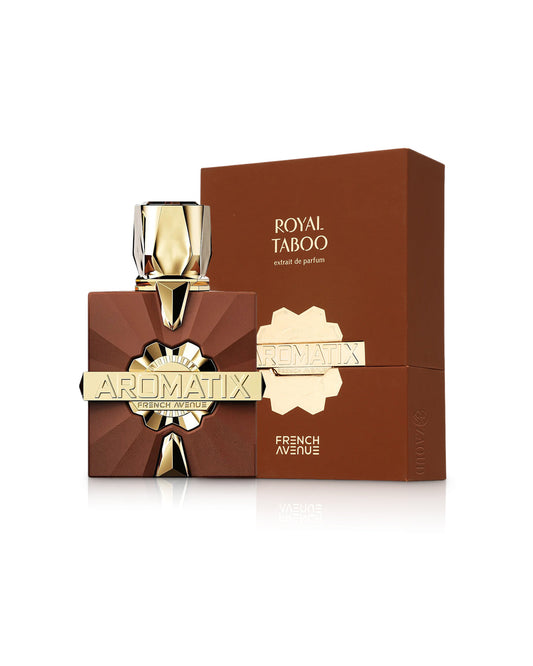 French Avenue Aromatix Royal Taboo Eau de Parfum 100ml unisex con scatola originale su sfondo bianco