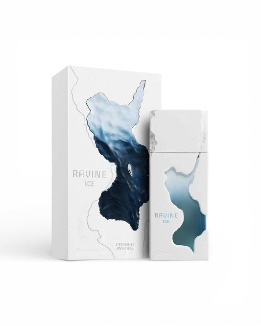 French Avenue Ravine Ice Eau de Parfum 100ml unisex con scatola originale su sfondo bianco