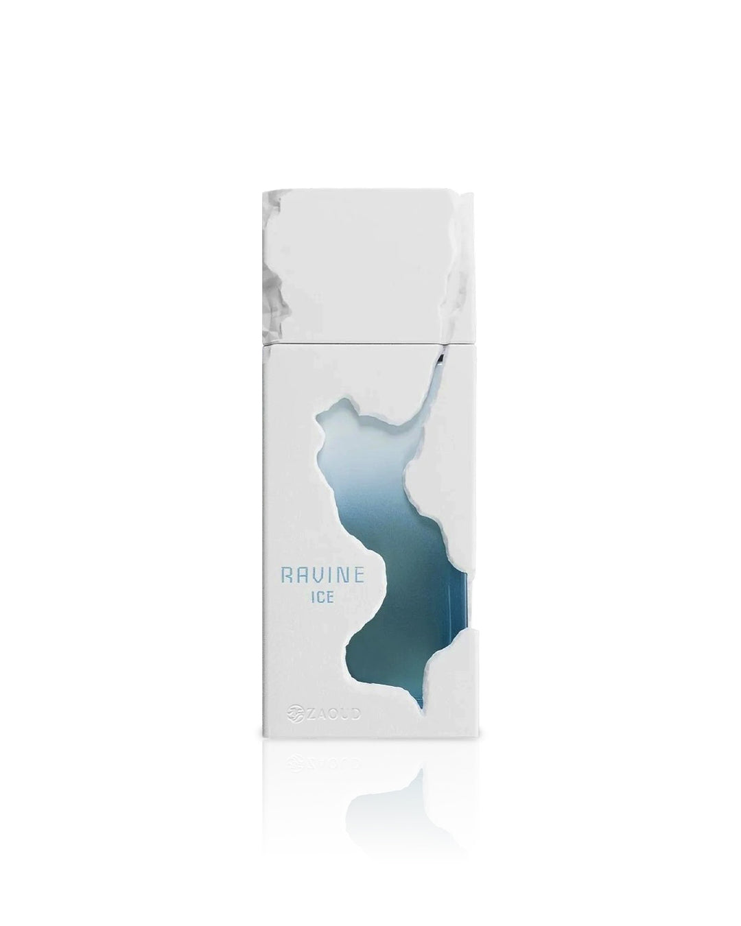 Flacone del profumo French Avenue Ravine Ice Eau de Parfum 100ml unisex su sfondo bianco