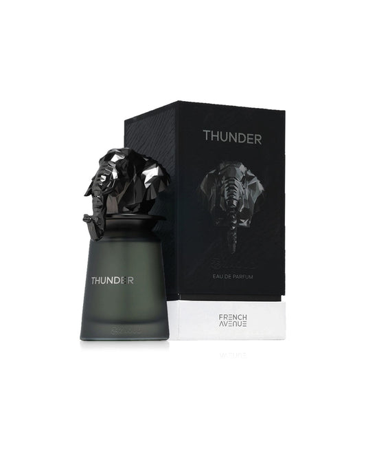 French Avenue Thunder Eau de Parfum 100ml unisex con scatola originale su sfondo bianco