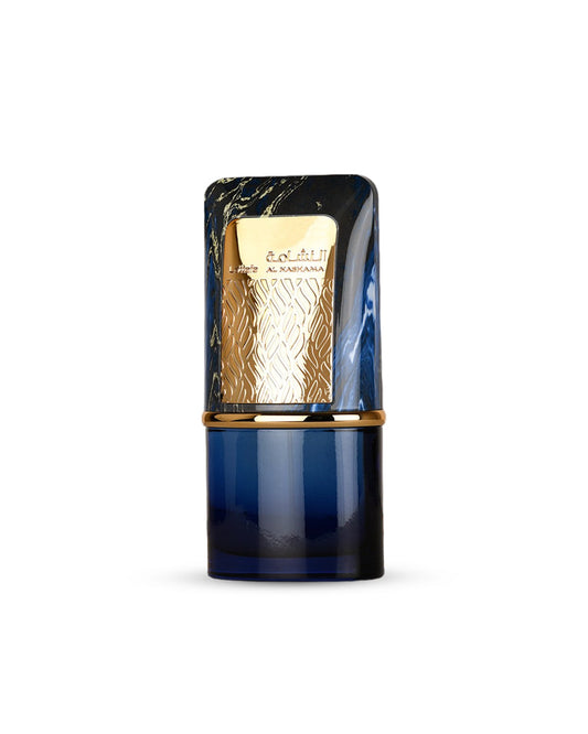 Flacone del profumo Lattafa Al Nashama Caprice Eau de Parfum 100ml donna su sfondo bianco